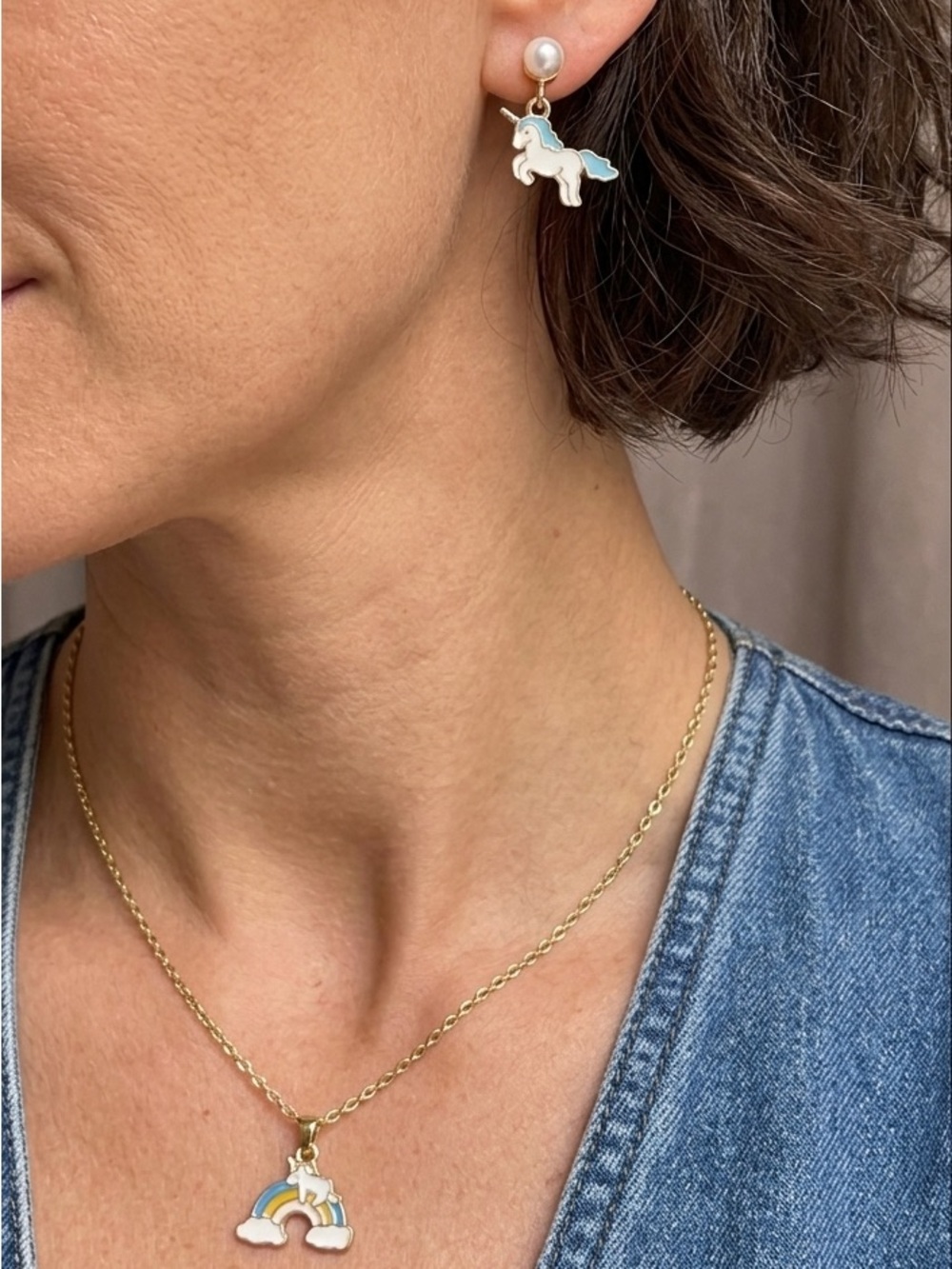 UNICORN Jewelry Set |Gold plated | Dainty Necklace| Gift for girl